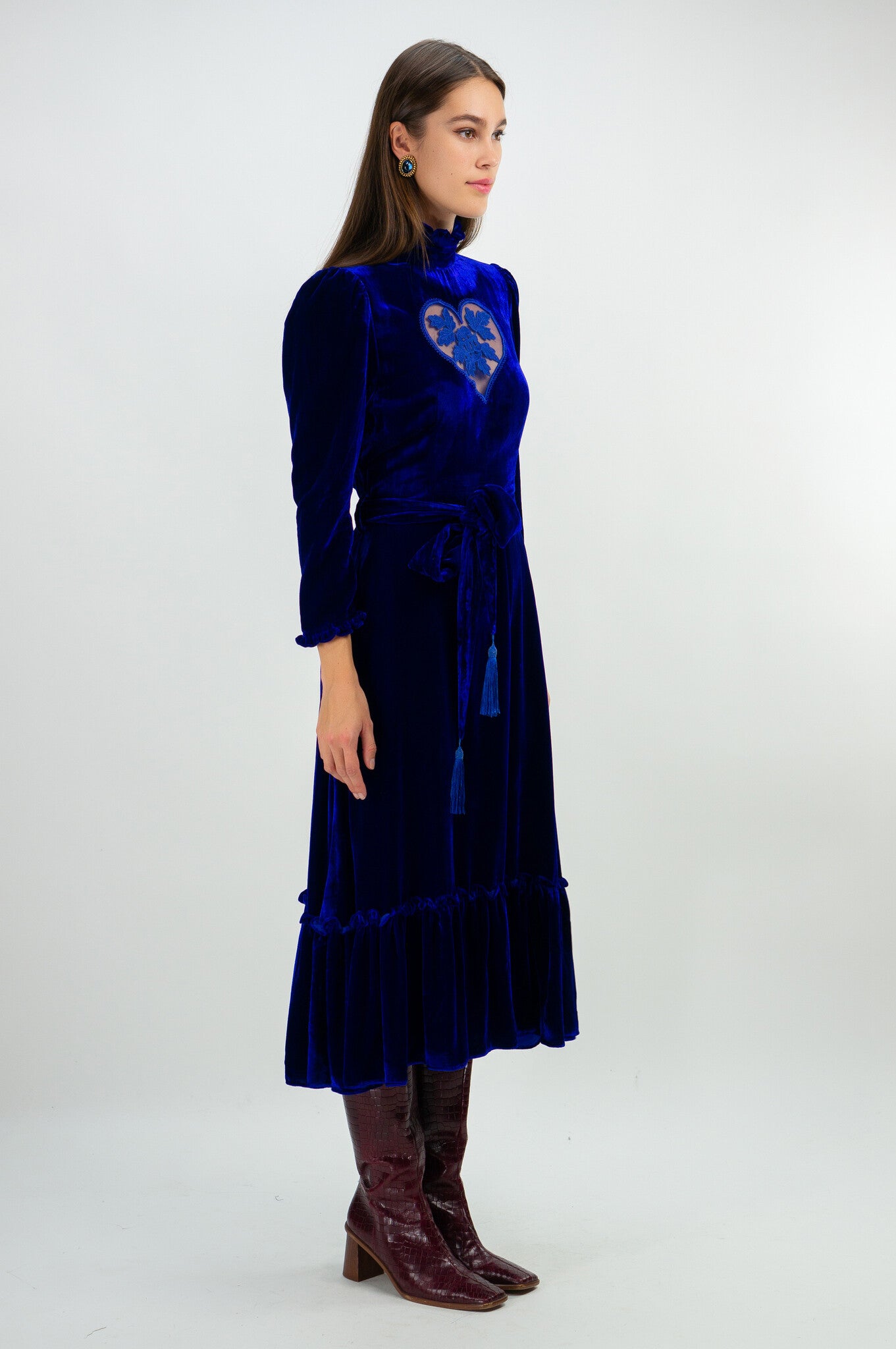 Velvet Sirsna Dress Blue