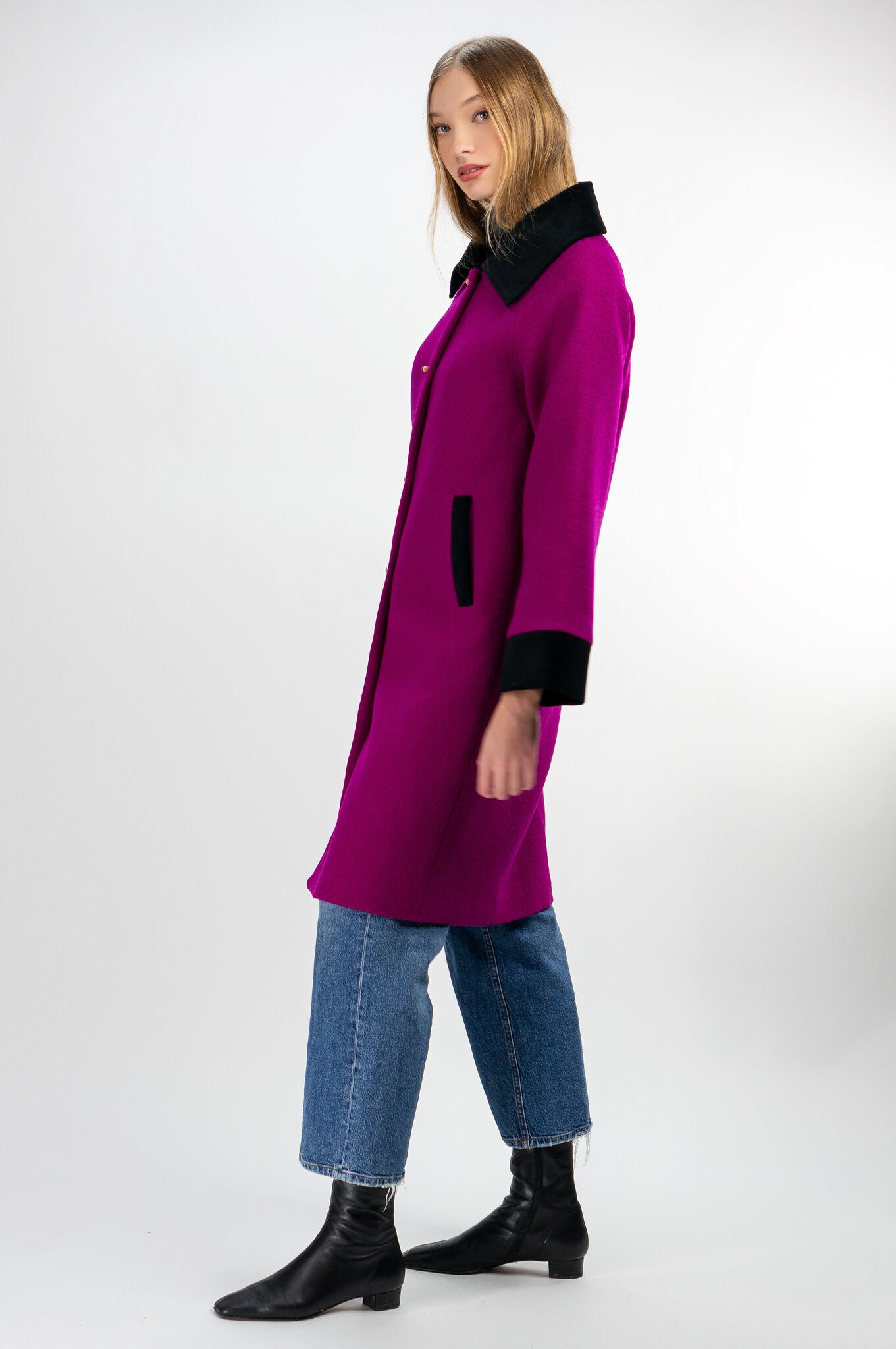 Magenta Deneuve Coat