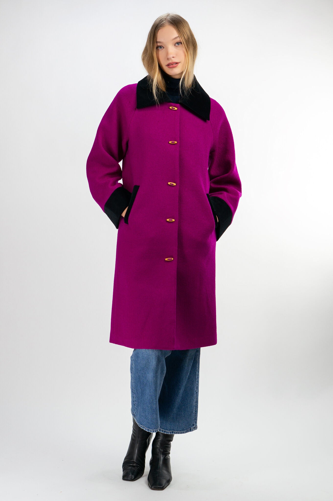 Magenta Deneuve Coat