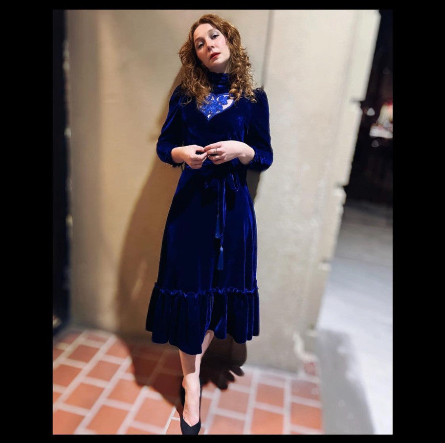 Velvet Sirsna Dress Blue