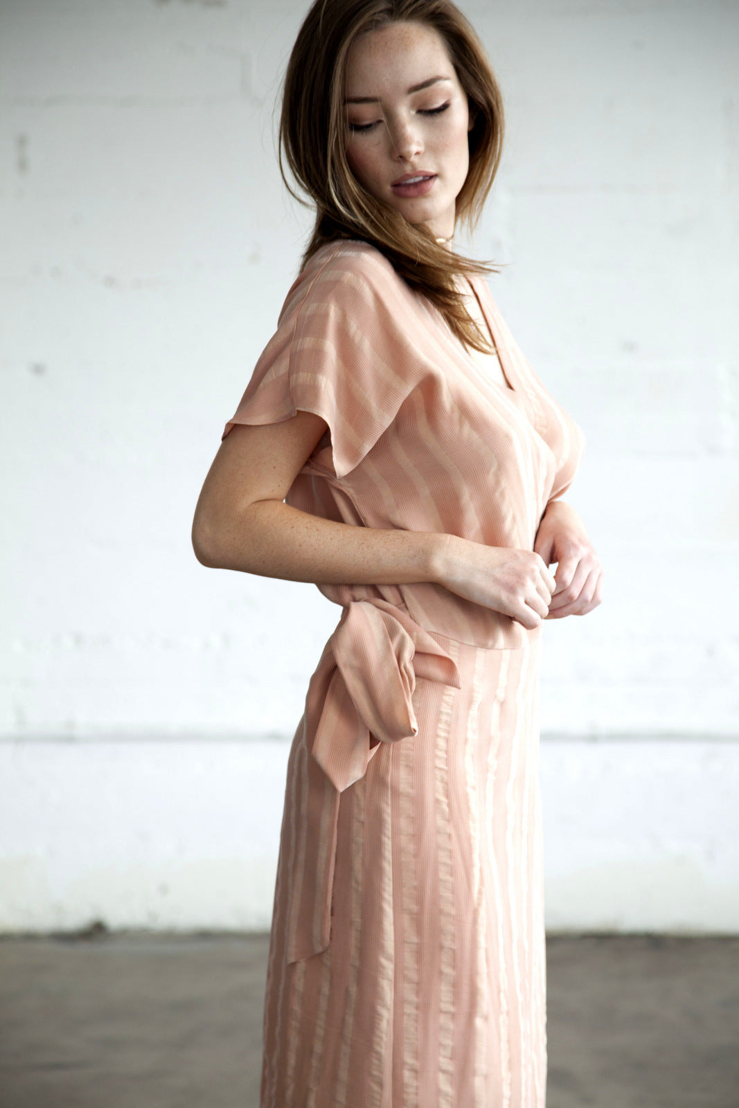 Blush Wrap Jade Dress