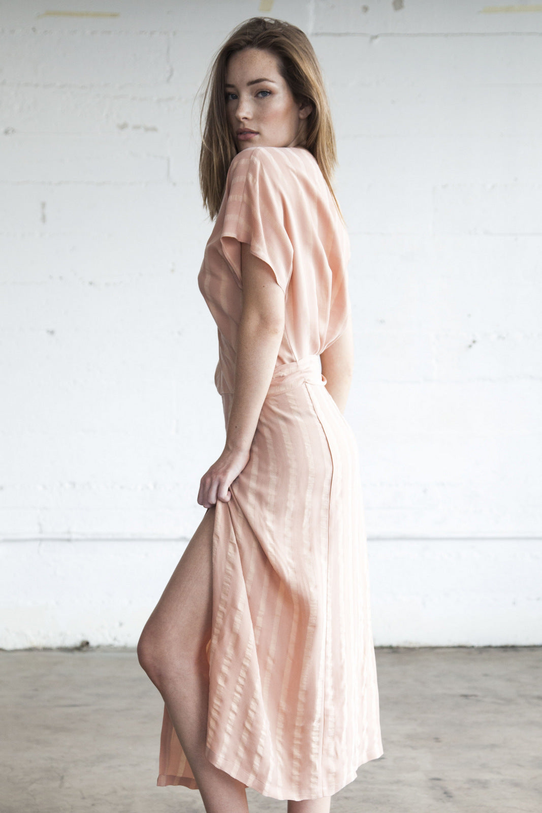 Blush Wrap Jade Dress