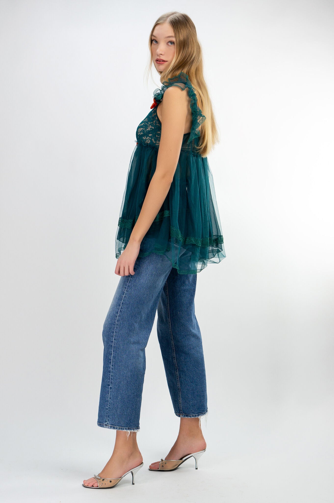 "Mariana" Teal One of a Kind Top