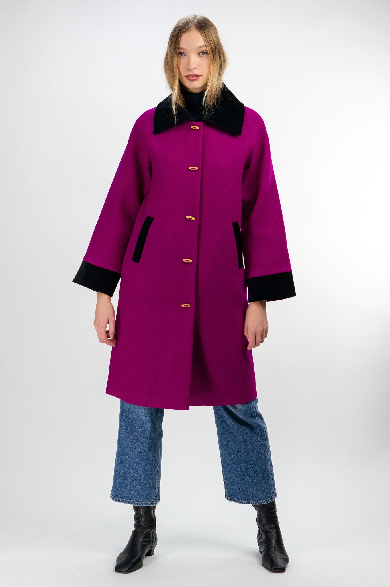 Magenta Deneuve Coat