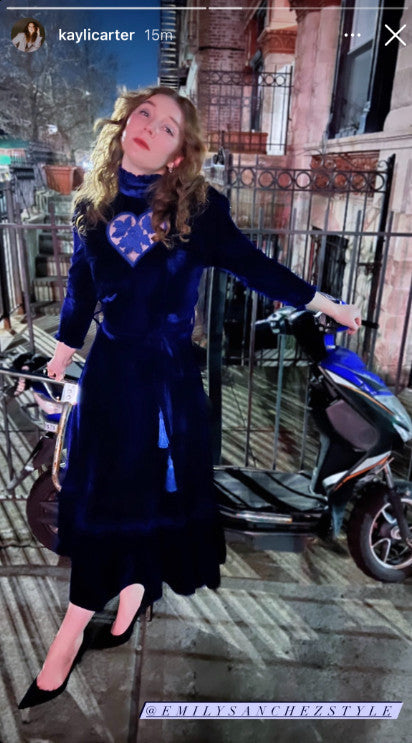 Velvet Sirsna Dress Blue