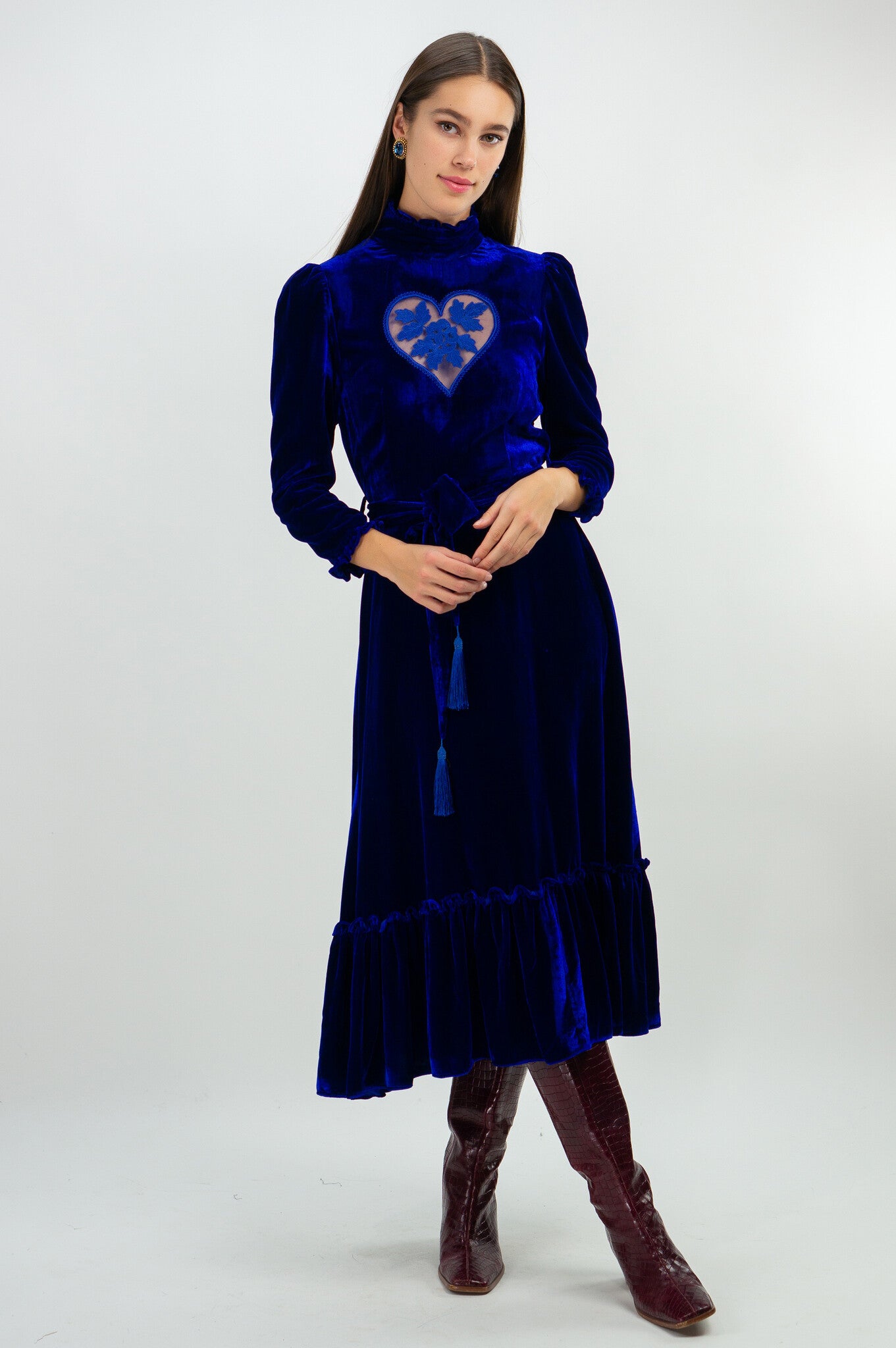 Velvet Sirsna Dress Blue